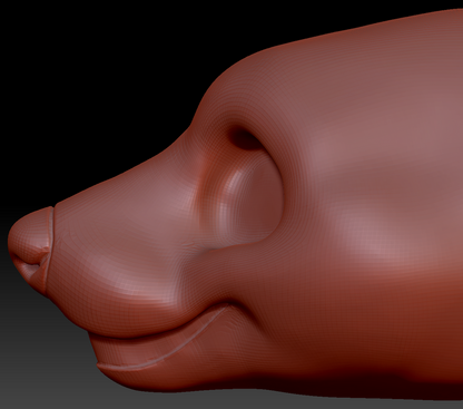 Gender Neutral Toony Marten Static Jaw Head Base Variant 1