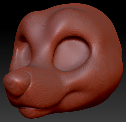 Gender Neutral Toony Small Canine Head Base Variant 1