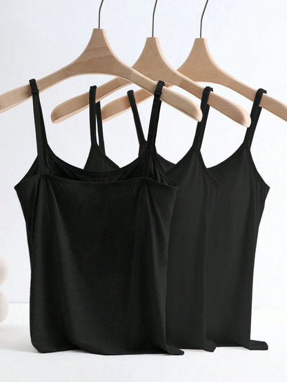 GlowEve 3pcs/Set Anti-Flashing Removable Padded Spaghetti Strap Comfortable & Breathable