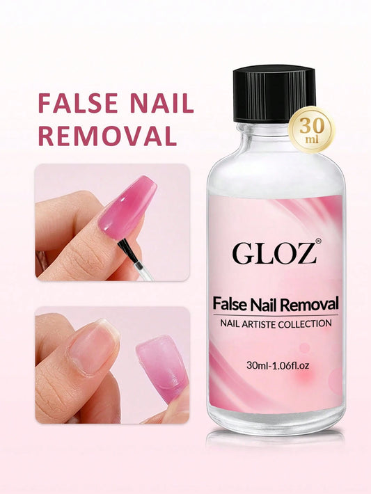 GLOZ 30ml Gel Nail Polish Remover, Super Strong For Removing Glitter And Dark Nail Polish, Paraben-Free, Suitable For Removing Gel Nails, Acrylic And Dip Powder