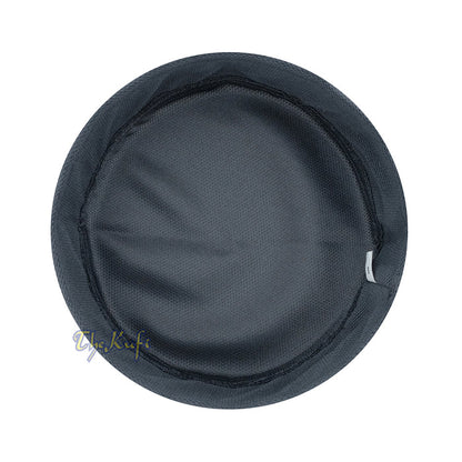 Gray Madun Vented Top Pliable Two-Color Round Kufi Hat