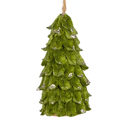 Green Pine Tree Ornament 4"