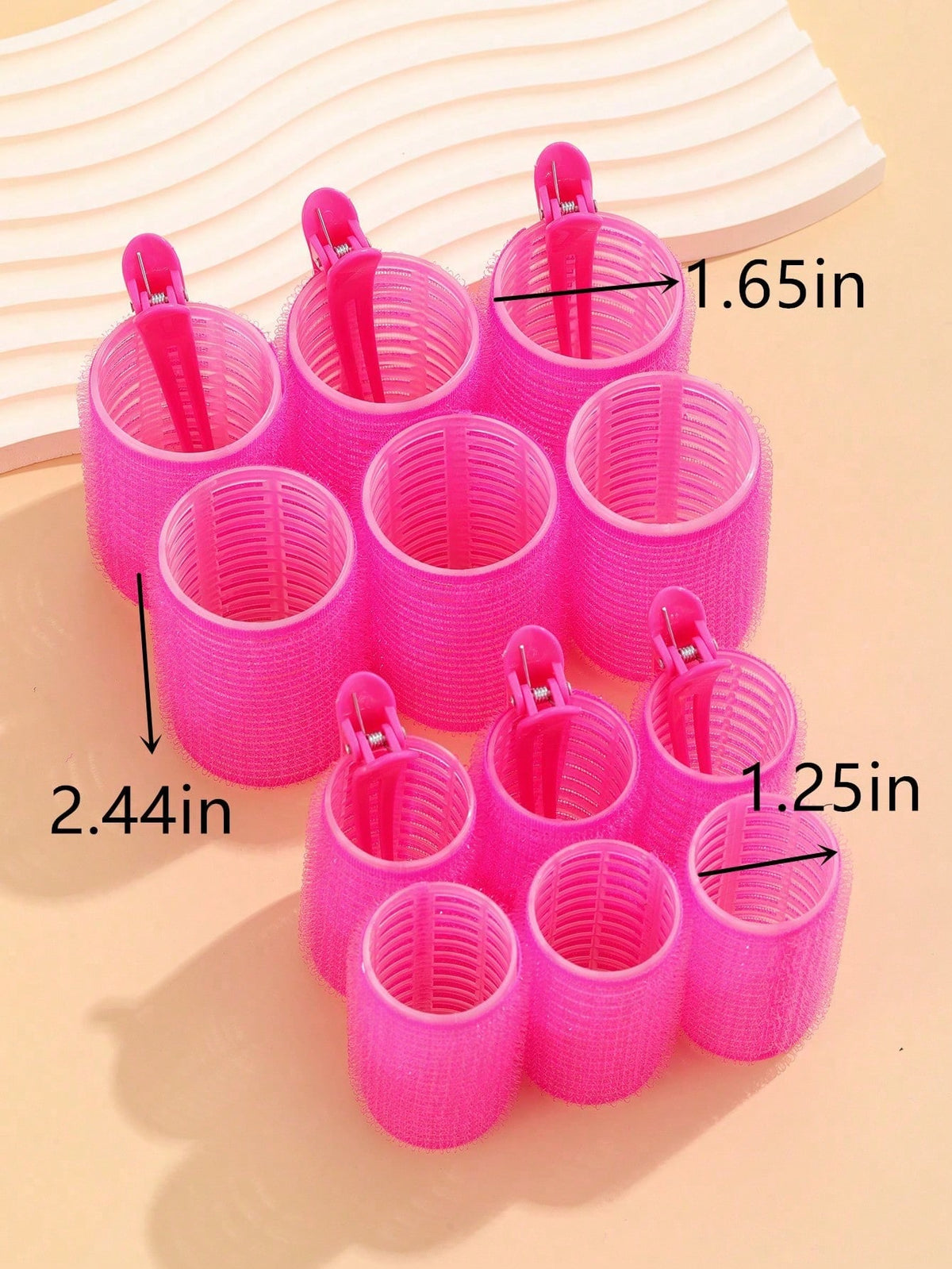 Hair Rollers With Clips, Self-Gripping Curler Suitable For Long/Medium/Short Hair And Bangs, DIY Hair Curling Tool (Includes 12pcs Large Roller Tubes + 6pcs Clips)