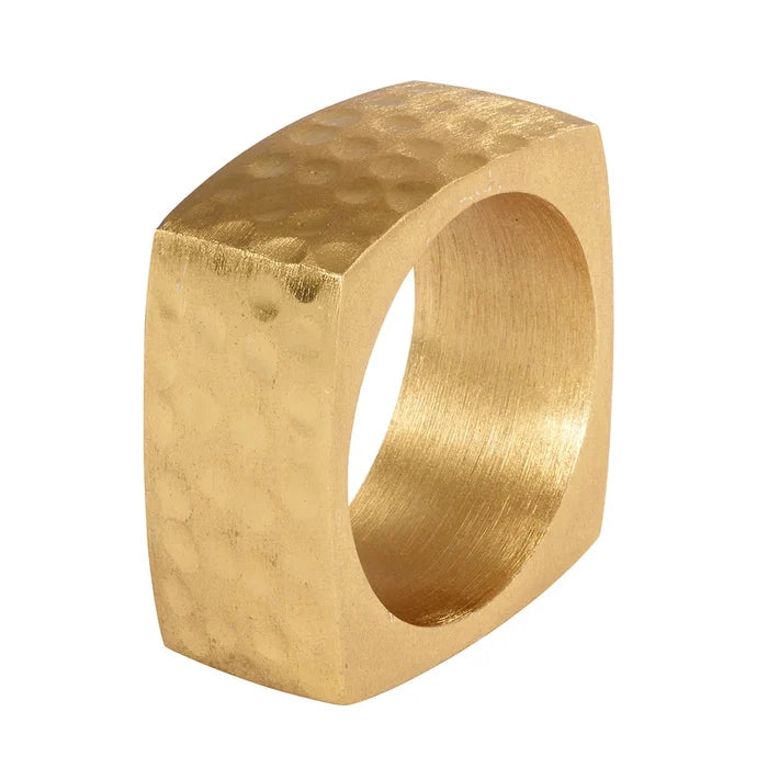 Hammered Eclipse Gold Napkin Ring