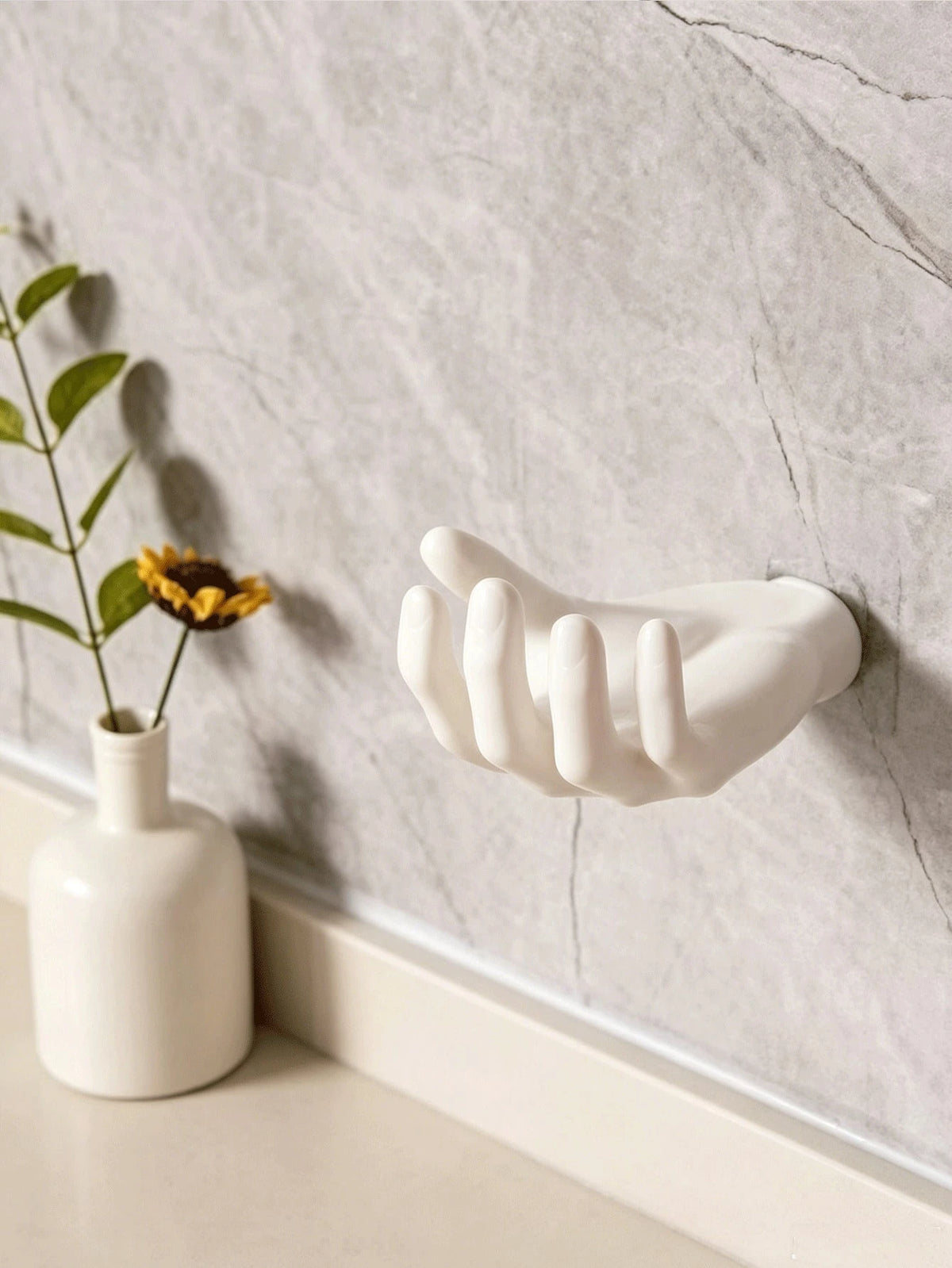 Hand-Shaped Storage Rack, Creative Palm Design Wall-Mounted Jewelry Organizer, Soap Dish, Suitable For Bathroom, Bedroom, Vanity, Back To School And Halloween