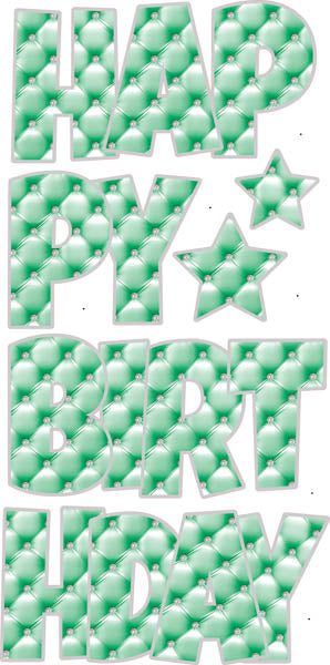 Happy Birthday 6 pc Ez Set Lime JEWELS