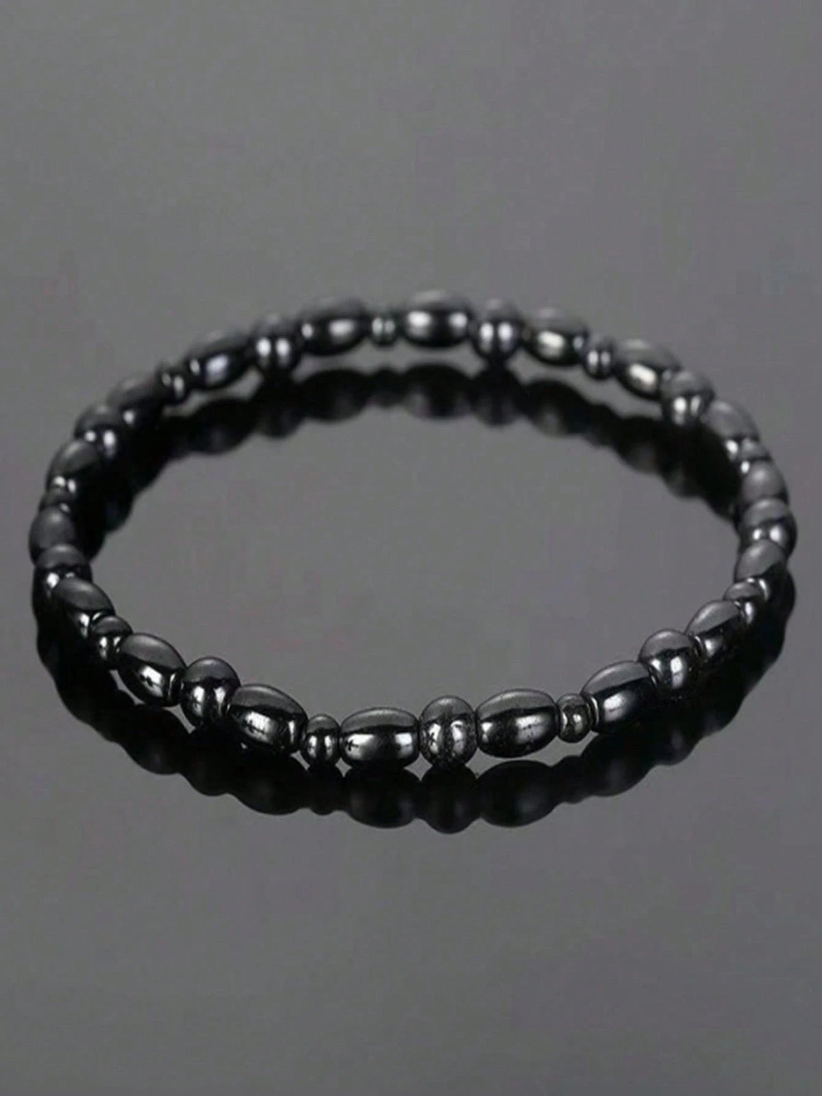 Hematite Magnetic Anklet, Black, With Magnetic Anklet Chain, Magnetic Stone Anklet, Handmade Jewelry For Men And Women