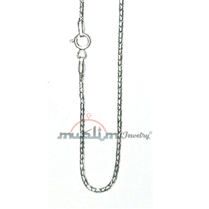 High Quality Sterling Silver 17-inch Sterling Silver Rounded Box Chain