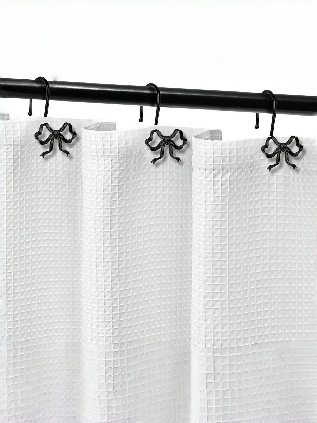 Joivida 12 Bow Shower Curtain Hooks, Rust Proof Zinc Alloy Curtain Rings, Decorative Bow Shaped Design Curtain Hooks, Rust Proof, Used For S-Shaped Hooks In Bathrooms, Bedrooms, Living Rooms, Home Dec