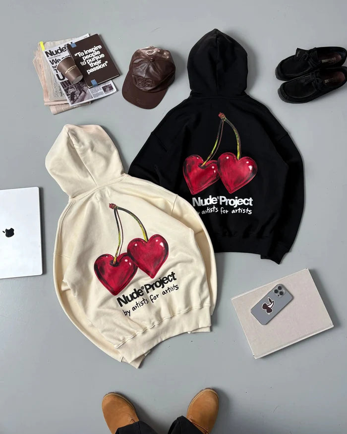 Juicy Cherry Hoodie Black
