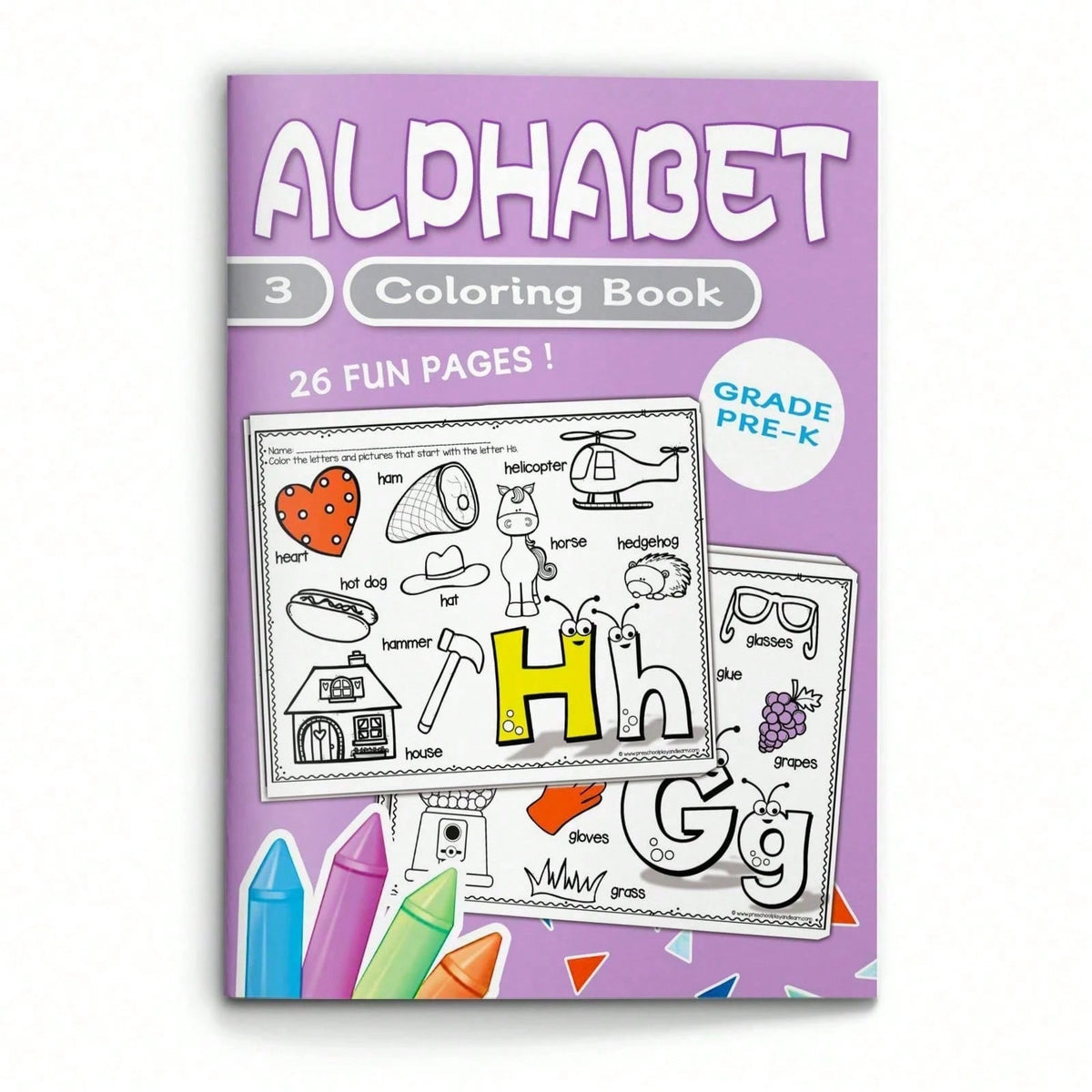 Kids Alphabet Coloring Practice Notebook, Letter Recognition And Picture Coloring Workbook For Preschool Learning And Early English Skills