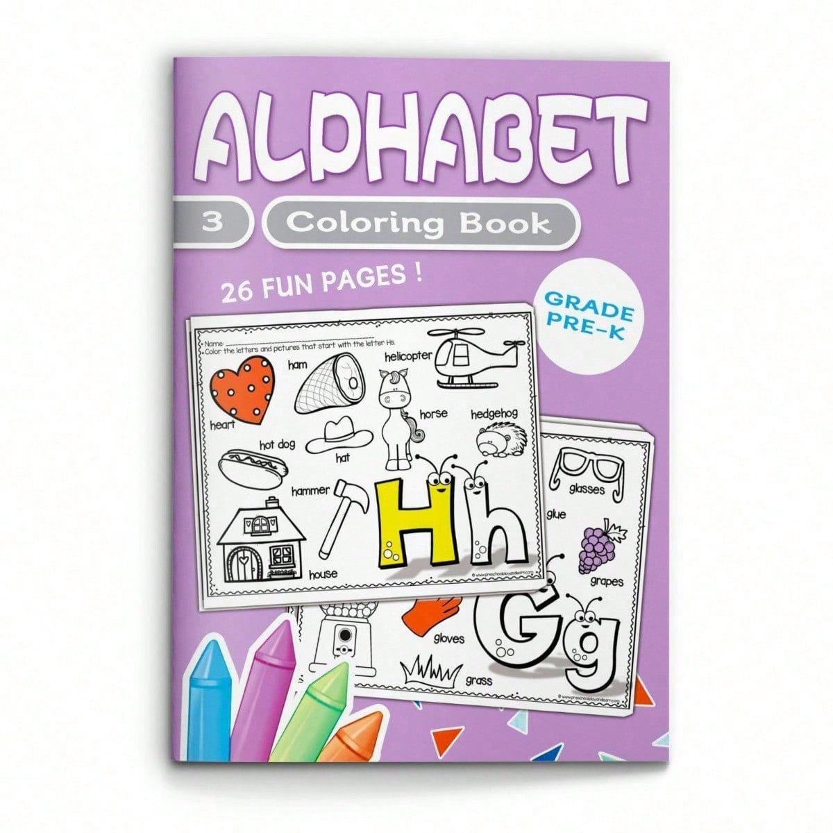 Kids Alphabet Coloring Practice Notebook, Letter Recognition And Picture Coloring Workbook For Preschool Learning And Early English Skills