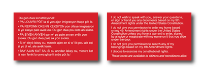 Know Your Rights Red Cards