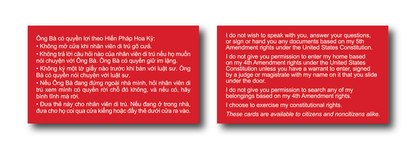 Know Your Rights Red Cards