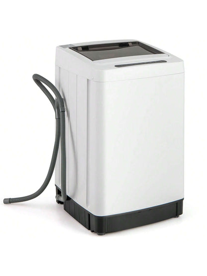 Lifezeal Portable Washing Machine 11 LBS Full Automatic Washer Machine With 8 Washing Modes White/Gray