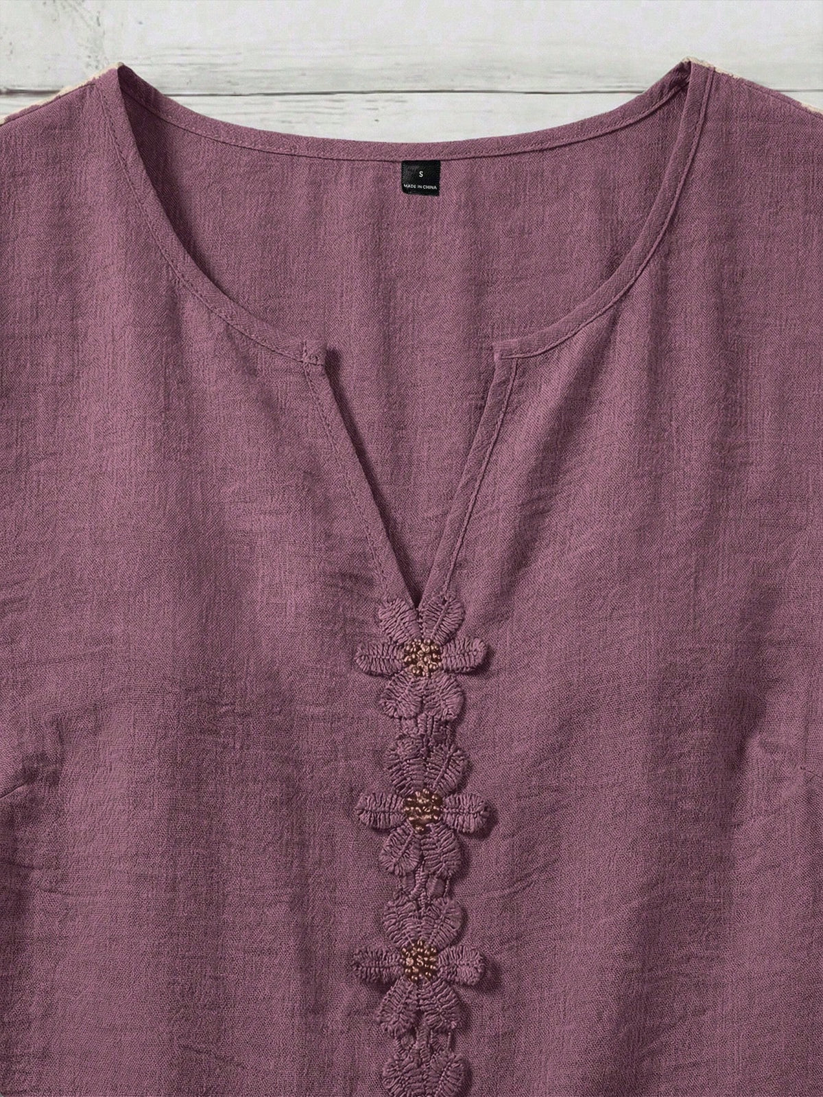 Linhara CURVE Plus Size Woven Casual Boho Resort Daily Commuting Vacation And Office Wear Summer Women's Shirt Purple