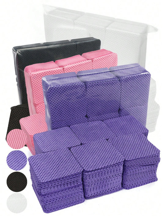 Lint-Free Nail Polish Removal Wipes- Acetone-Resistant Nail Prep & Gel Polish Remover Pads For Eyelash Extensions, Waterless Manicure Cleaning For Salon & Home Use 1000/600/540/500/300/200/100/24 Pac