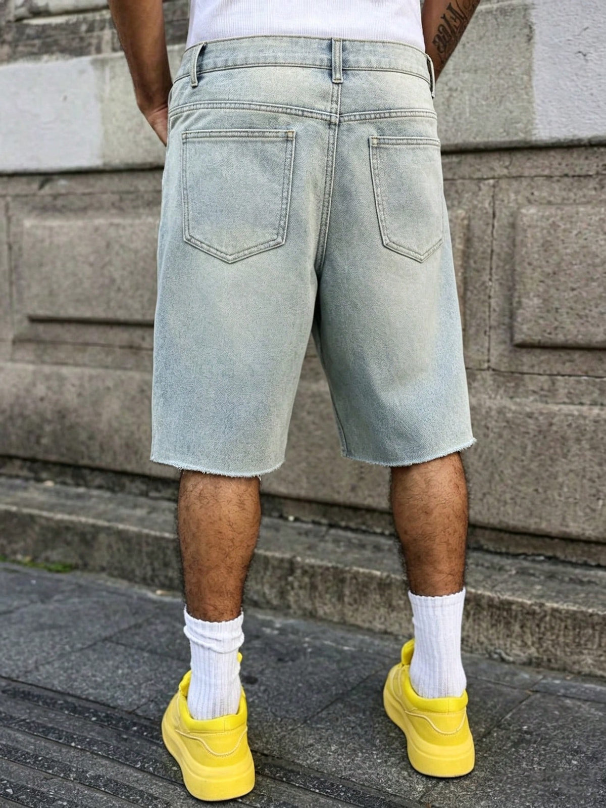 Manfinity EMRG Men's Summer Plus Size Slim Fit Denim Shorts
