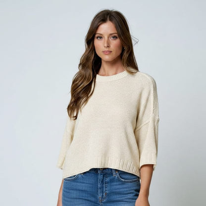Maren Drop Shoulder Knit Sweater Maren Drop Shoulder Knit Sweater | Women's Lightweight Knit Tops