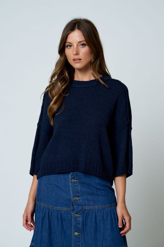 Maren Drop Shoulder Knit Sweater Maren Drop Shoulder Knit Sweater | Women's Lightweight Knit Tops