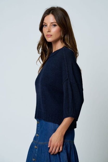 Maren Drop Shoulder Knit Sweater Maren Drop Shoulder Knit Sweater | Women's Lightweight Knit Tops