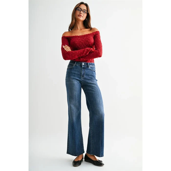 Mica Denim High-Rise Wide-Leg Jeans Mica Denim High-Rise Wide-Leg Jeans | The Red Owl Bottoms