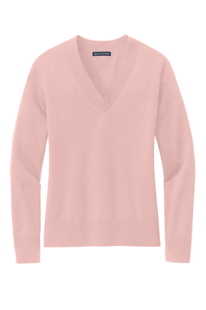 MPLS Brooks Brothers Women's Cotton Stretch V-Neck Sweater