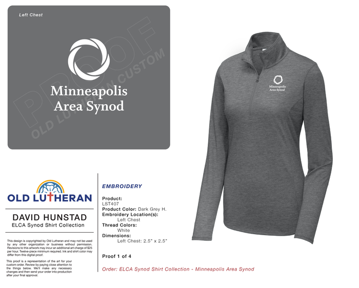 MPLS Synod Women's Wicking 1/4 Zip