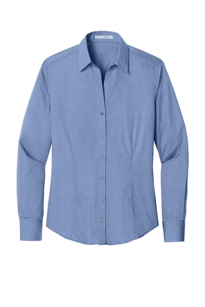 MPLS Women's Crosshatch Button down Shirt