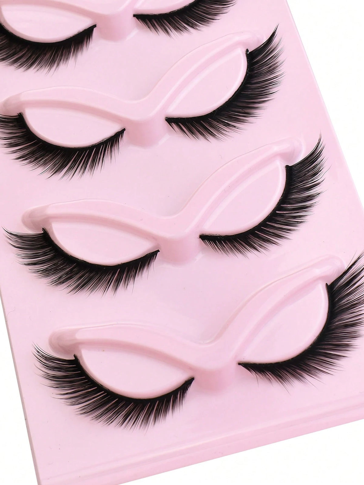 NAIJEMA 5 Pairs/Pack Cat Eye False Eyelashes Fox Eye Angel Artificial Mink Super Large Curly Fluffy False Eyelashes 6D False Eyelashes Natural Makeup Effect