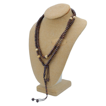 Naqshbandi Tasbih Tamarind Wood 5x8 mm Saucer 8 mm with Yellow Citrus Dividers