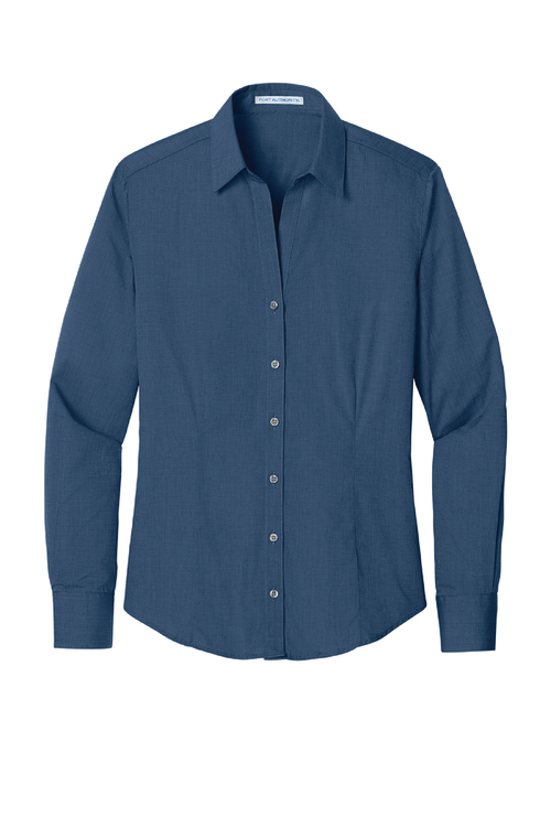 NEIA Women's Crosshatch Button down Shirt