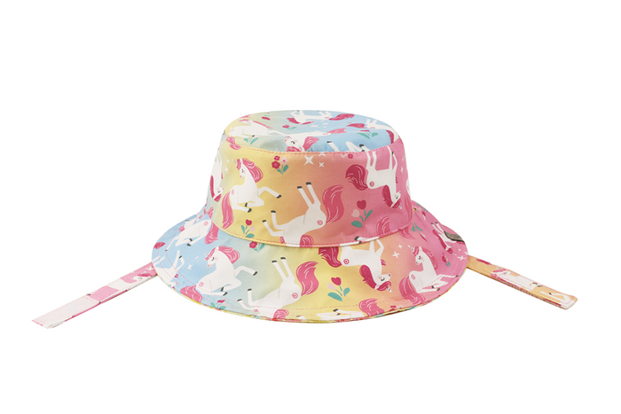 NEW! FJKxZOO - Reversible Baby & Kids Patterned Sun Hat - Unicorn | Giraffe