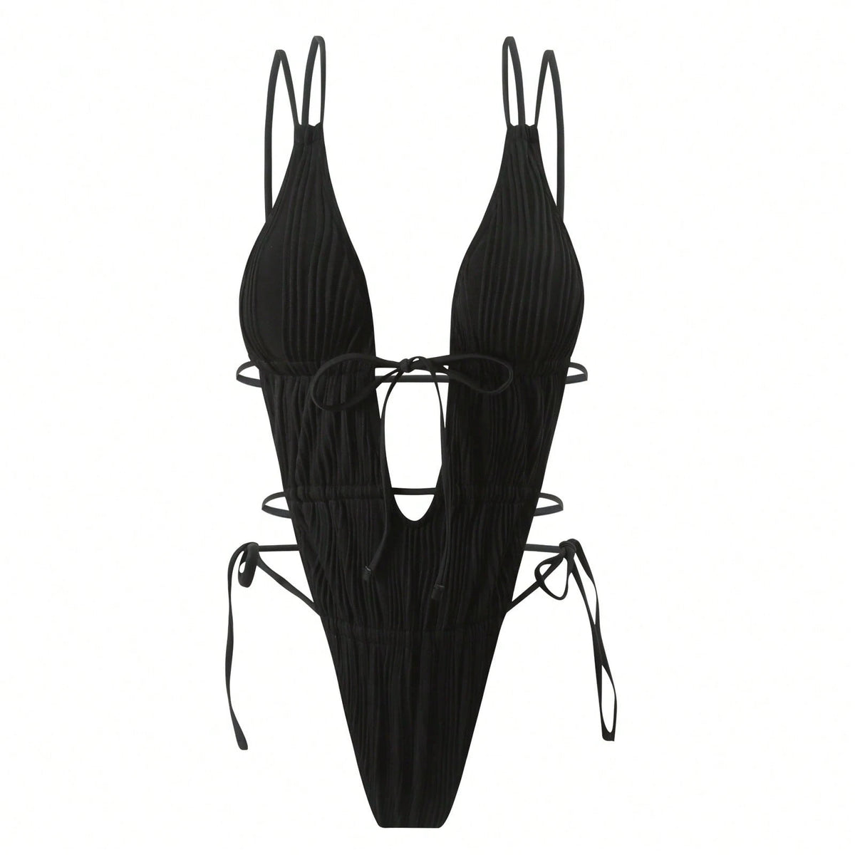 New Style One-Piece Drawstring Backless Sexy Swimsuit Bikini