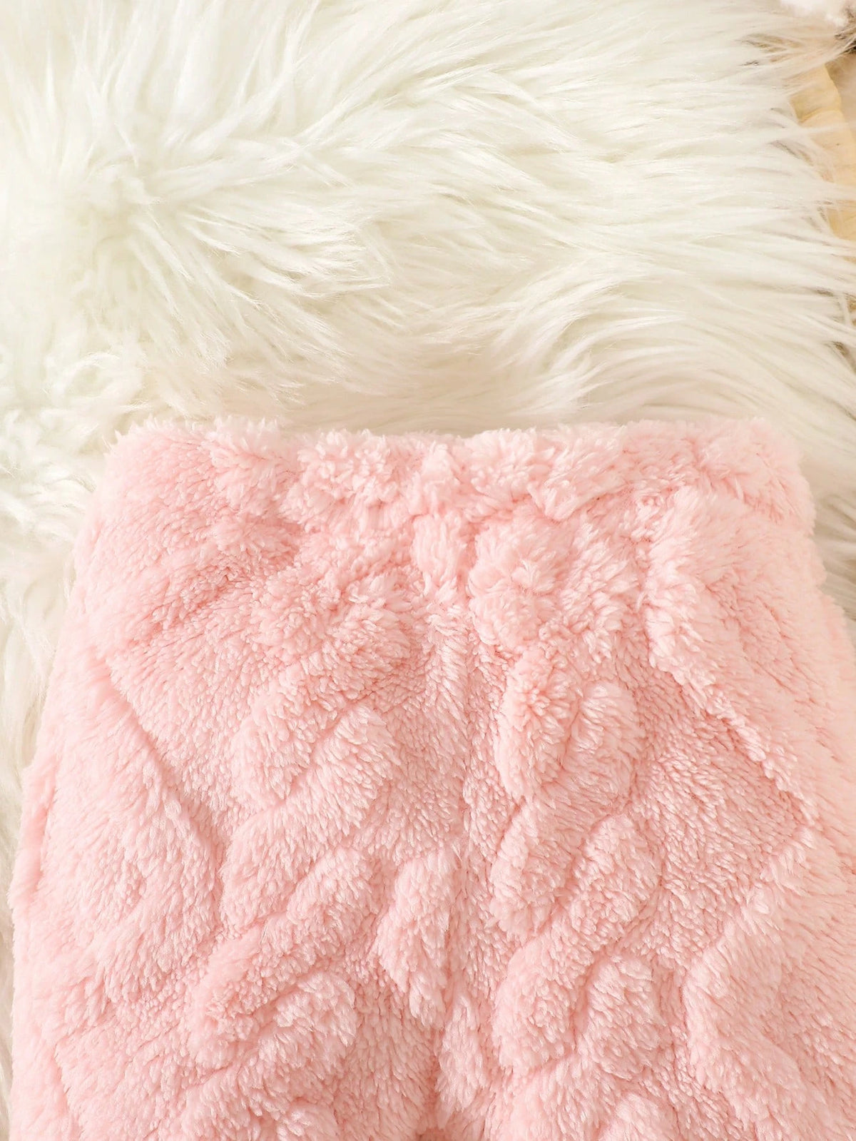 Newborn Plush Rabbit Ear Hooded Cute Multi-Piece Suit, Winter Pink Fall