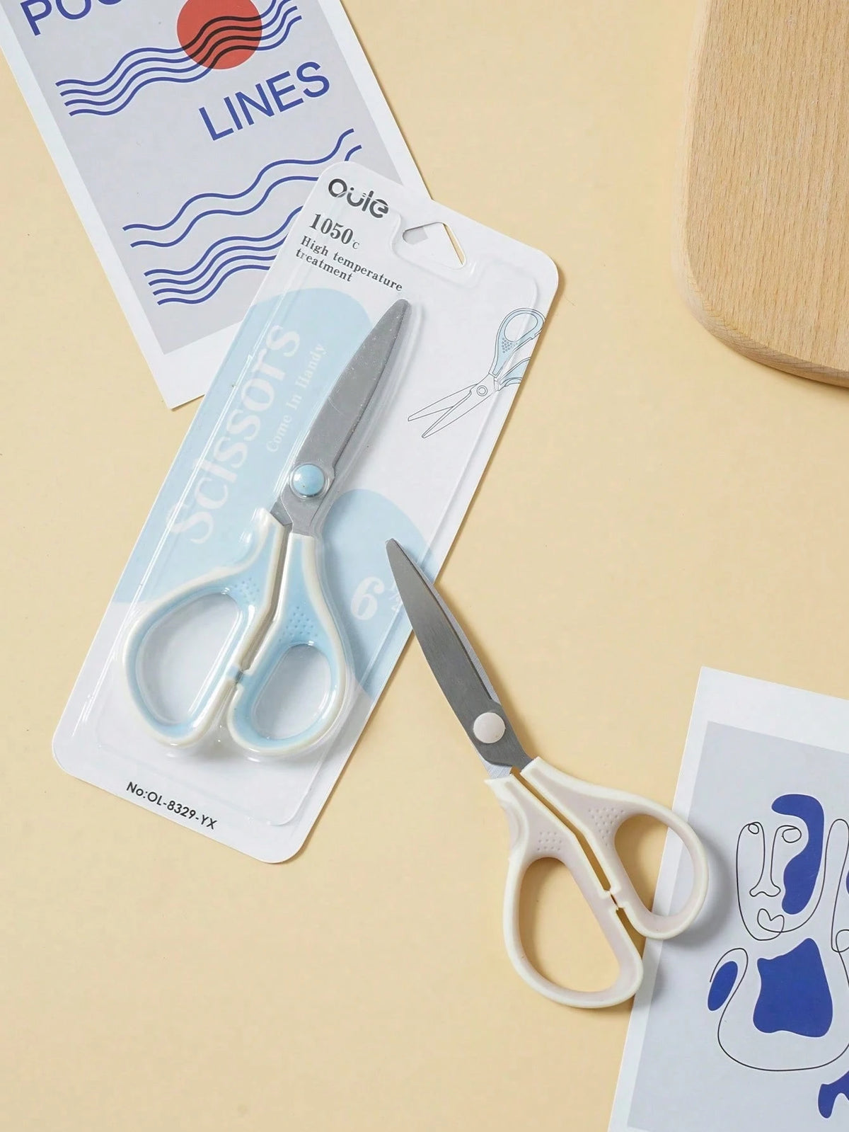 (Oule) Multi-Purpose Stainless Steel Scissors For School, Office And Home Use- Durable, Portable, Multi-Purpose Craft And Paper Cutting Tool With Comfort Handle, Stationery, Office Supplies