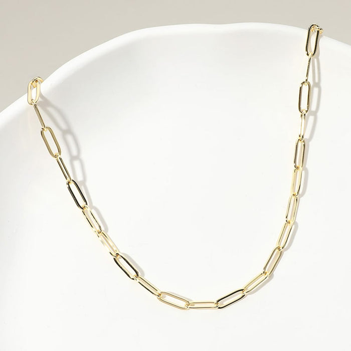Oval Paper Clip Necklace for Charm Bar Oval Paper Clip Necklace for Charm Bar Bracelet