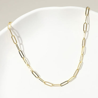 Oval Paper Clip Necklace for Charm Bar Oval Paper Clip Necklace for Charm Bar Bracelet