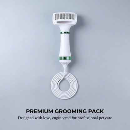 Pet Hair Dryer With Adjustable Speed And Temperature, 2-In-1 Pet Grooming Hair Dryer With Sliding Brush, Home Dog Hair Dryer For Small And Medium Dogs And Cats, Pet Grooming Tools, Cat Supplies, Puppy