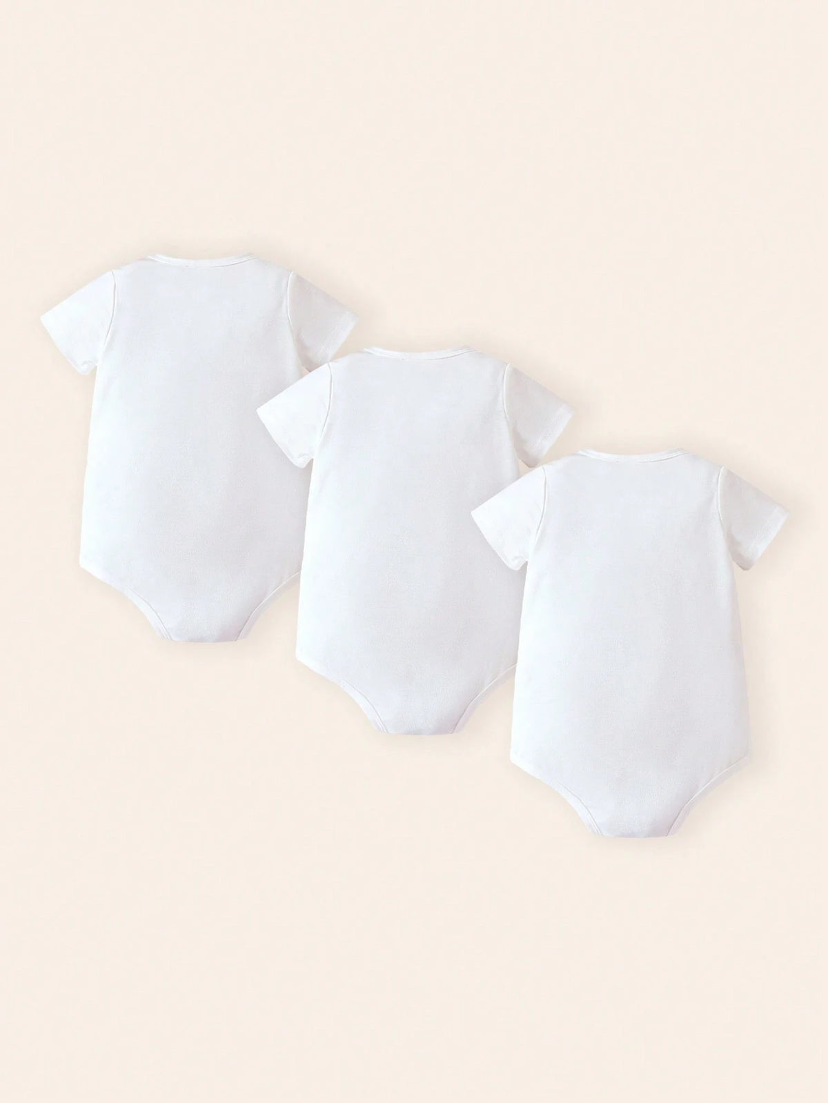 Playful Pals White And Red 3pcs Newborn Baby Boy/Girl Mother's Day/Father's Day 'i Love Mom/Dad' Slogan Short Sleeve Summer Casual Cute Family Matching Bodysuit
