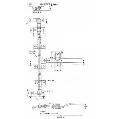 Polar Hardware 158-SS STAINLESS STEEL Cam Action Door Lock