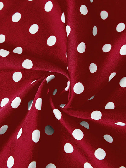 Privé Women's Elegant Polka Dot Satin Skirt For Commuter