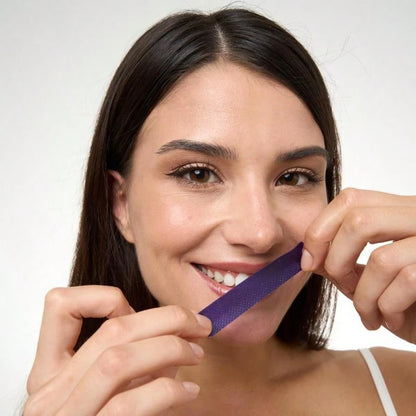 Purple Teeth Whitening Strips With Nano-Hydroxyapatite, 21 Applications For Sensitive Teeth, 30Min Fast Stain Remover For Yellow Teeth