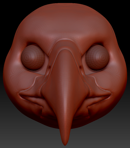 Realistic Harris Hawk Head Base