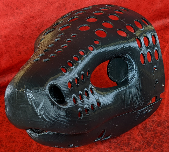 Realistic Rainbow Boa Head Base