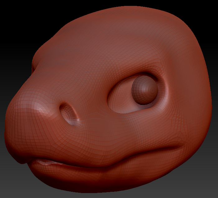 Realistic Rainbow Boa Head Base