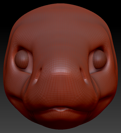 Realistic Rainbow Boa Head Base