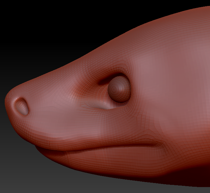 Realistic Rainbow Boa Head Base
