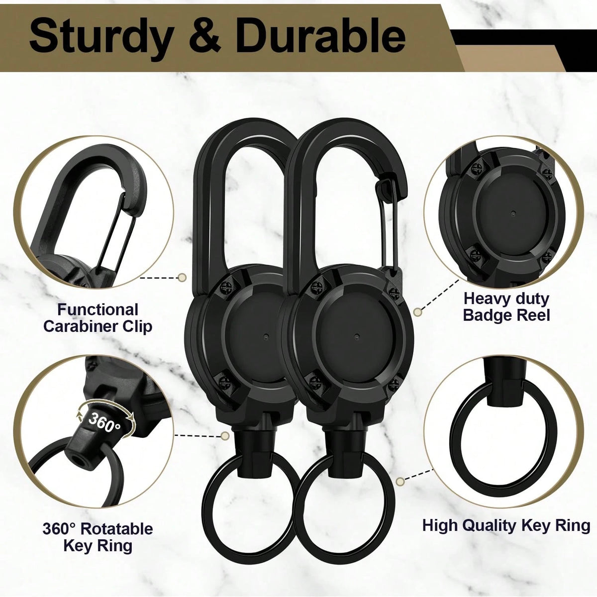 Retractable Phone Lanyard With Heavy Duty Carabiner Clip, Adjustable Anti Lost Wrist Strap And Phone Tether For Smartphones Keys And Bags, Durable Rotating Phone Hanging Strap With Spacer Patch For Tr