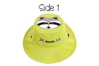 Reversible Baby & Kids Sun Hat - Raccoon & Fox